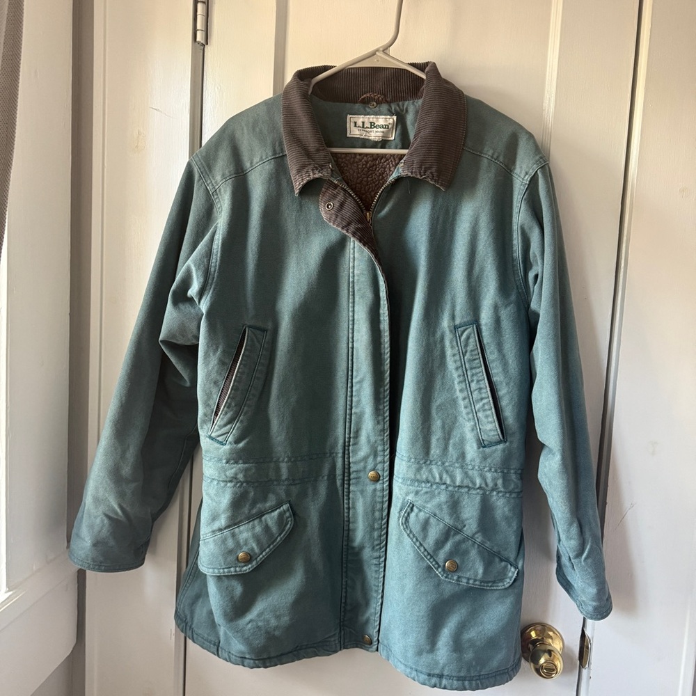 L.L. Bean Women's Canvas Barn Jacket with Corduroy Collar